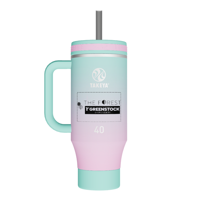 40oz Straw Tumbler With Handle - customized