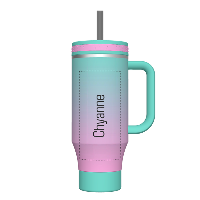 40oz Ombre Straw Tumbler - customized