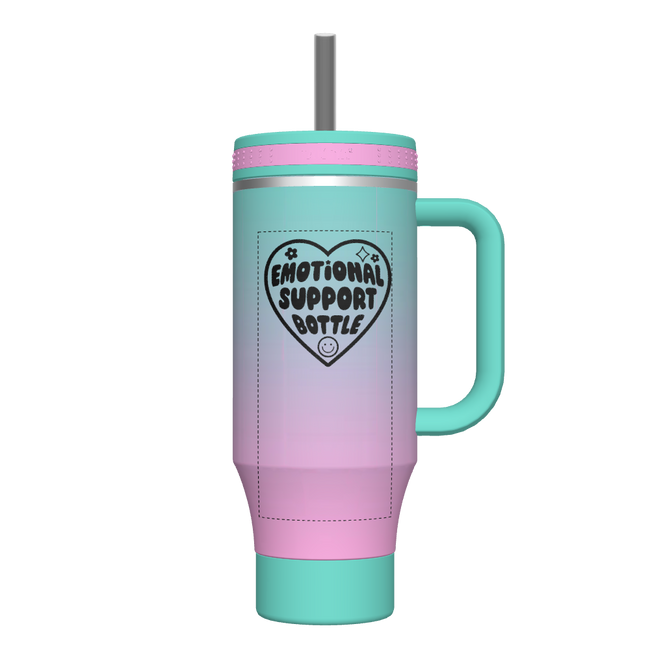 40oz Ombre Straw Tumbler - customized
