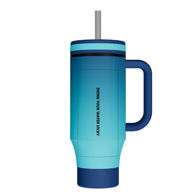 40oz Straw Tumbler With Handle - customized