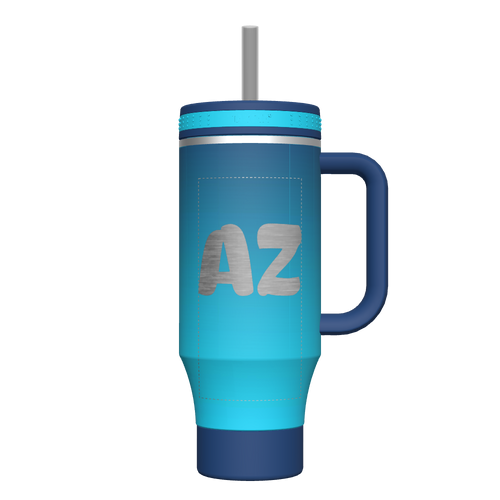 40oz Ombre Straw Tumbler - customized