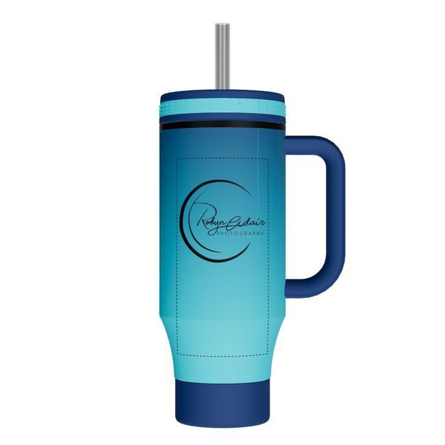 40 oz Straw Tumbler With Handle - customized