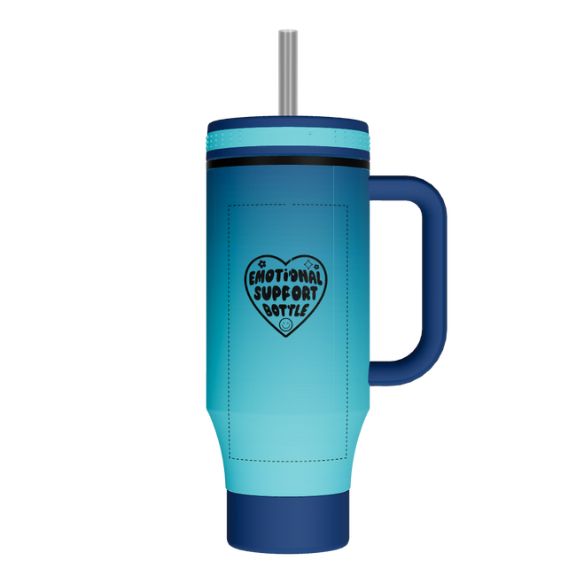 40oz Straw Tumbler With Handle - customized