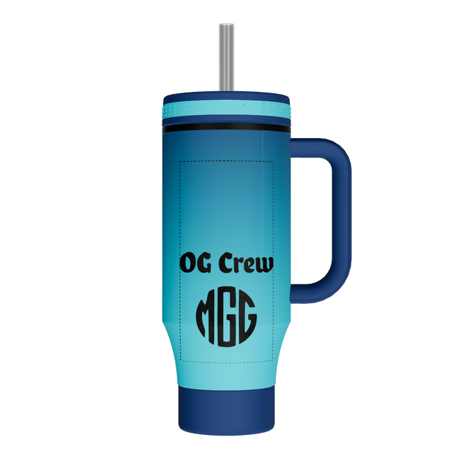 40oz Straw Tumbler With Handle - customized