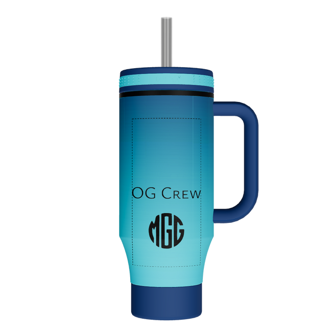 40oz Straw Tumbler With Handle - customized