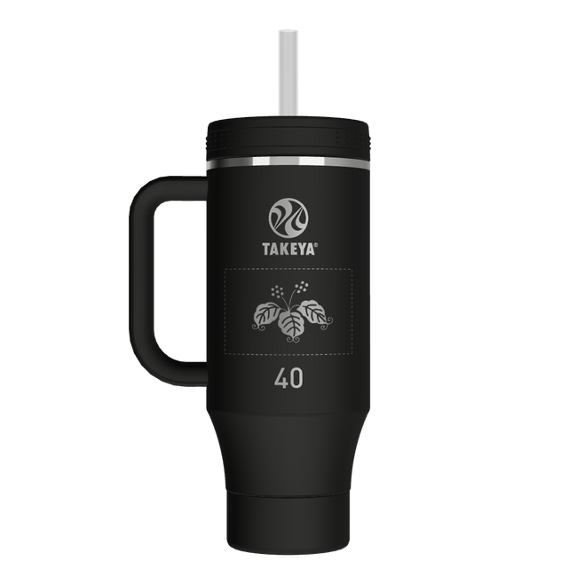 40oz Straw Tumbler With Handle - customized