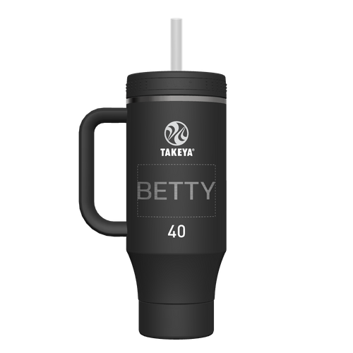 40 oz Straw Tumbler With Handle - customized