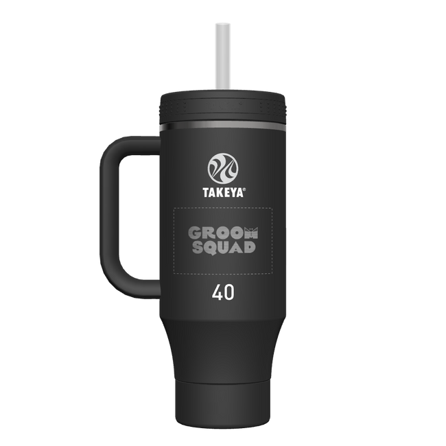 40 oz Straw Tumbler With Handle - customized