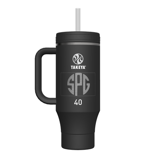 40 oz Straw Tumbler With Handle - customized