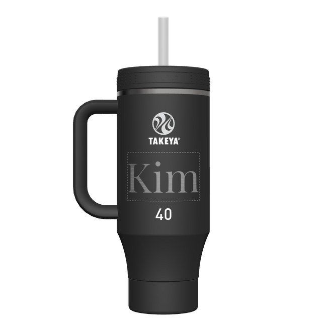 40 oz Straw Tumbler With Handle - customized