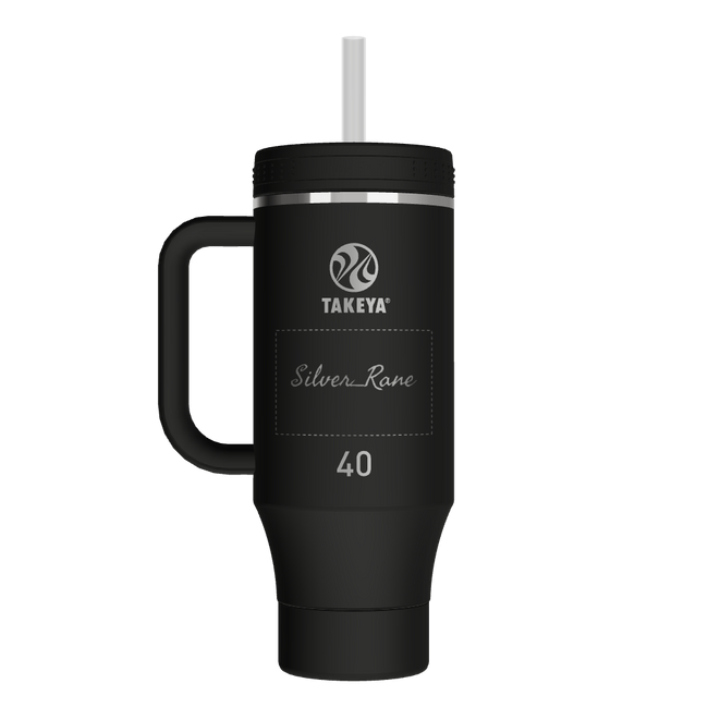 40oz Straw Tumbler With Handle - customized