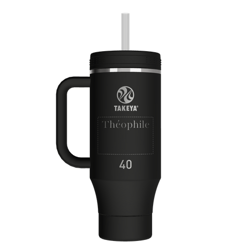40oz Straw Tumbler With Handle - customized