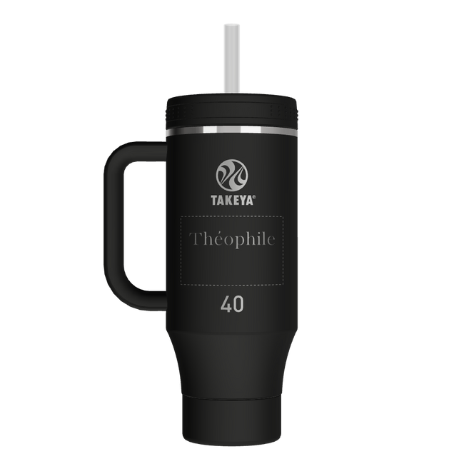 40oz Straw Tumbler With Handle - customized