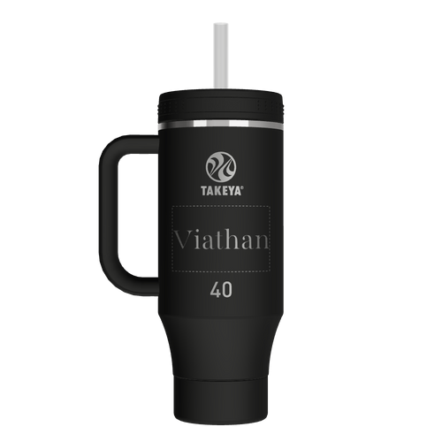 40oz Straw Tumbler With Handle - customized