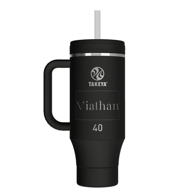 40oz Straw Tumbler With Handle - customized