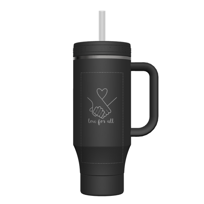 40 oz Straw Tumbler With Handle - customized