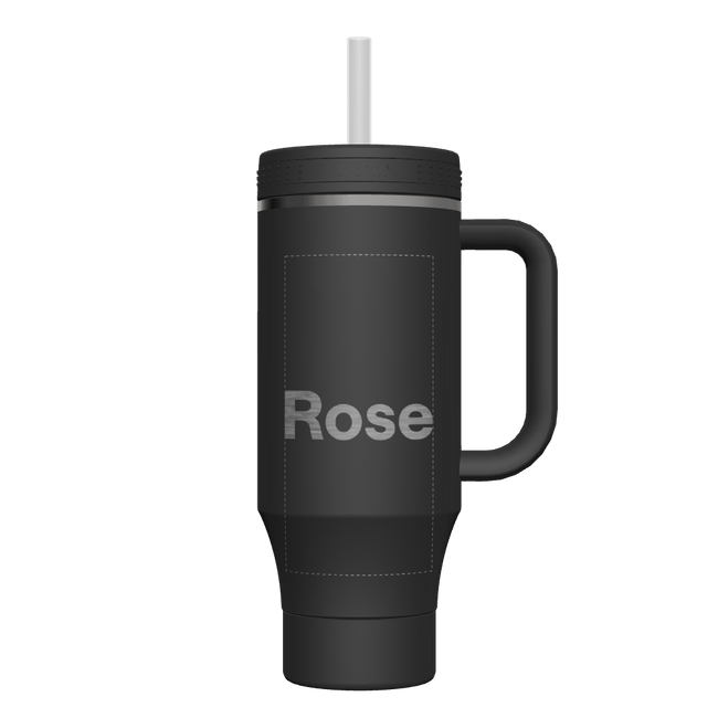 40 oz Straw Tumbler With Handle - customized