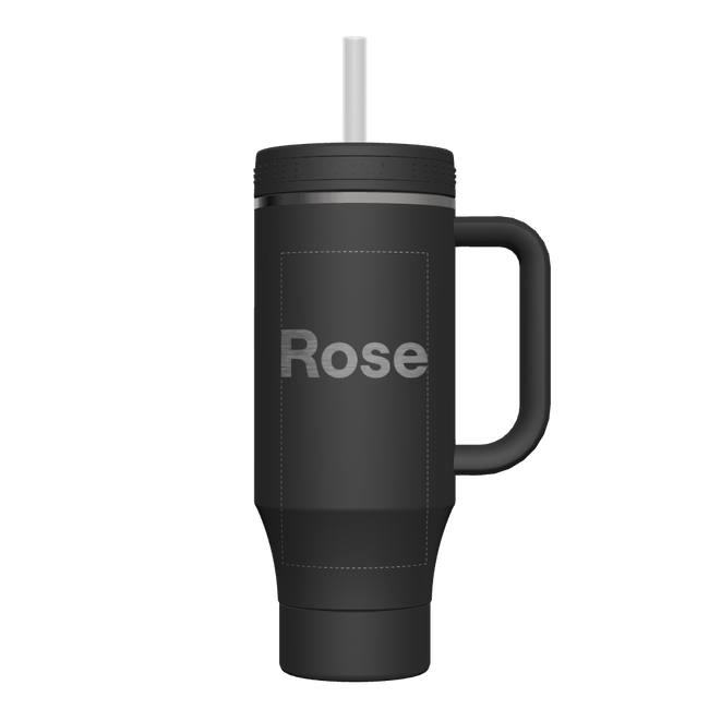 40 oz Straw Tumbler With Handle - customized