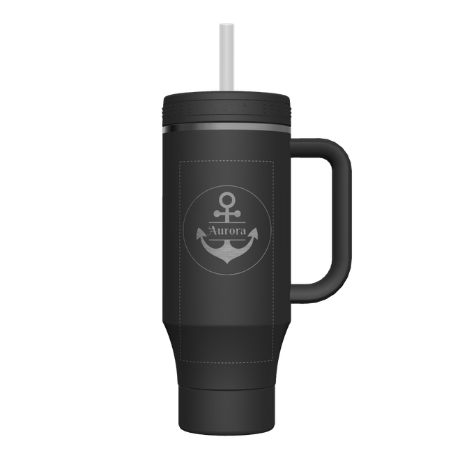 40 oz Straw Tumbler With Handle - customized