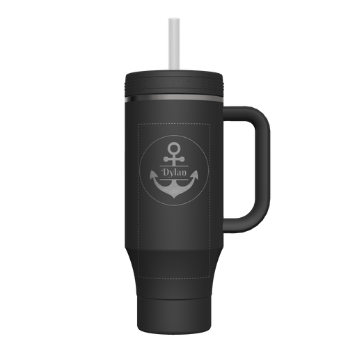 40 oz Straw Tumbler With Handle - customized