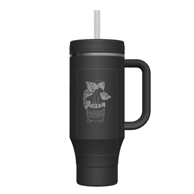 40 oz Straw Tumbler With Handle - customized
