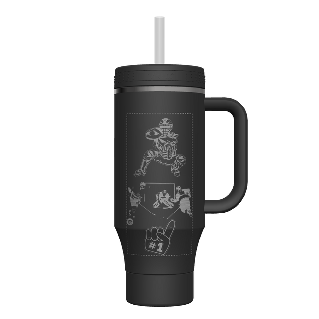 40 oz Straw Tumbler With Handle - customized
