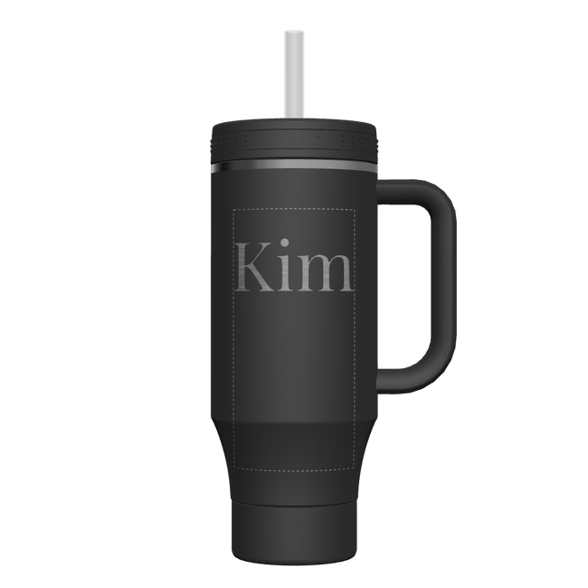 40 oz Straw Tumbler With Handle - customized