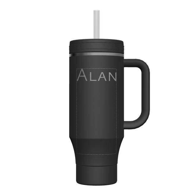 40 oz Straw Tumbler With Handle - customized