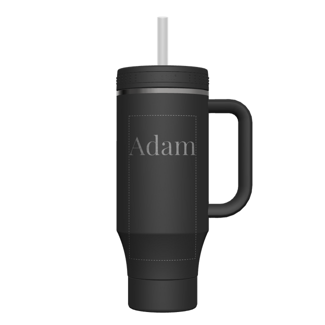 40 oz Straw Tumbler With Handle - customized