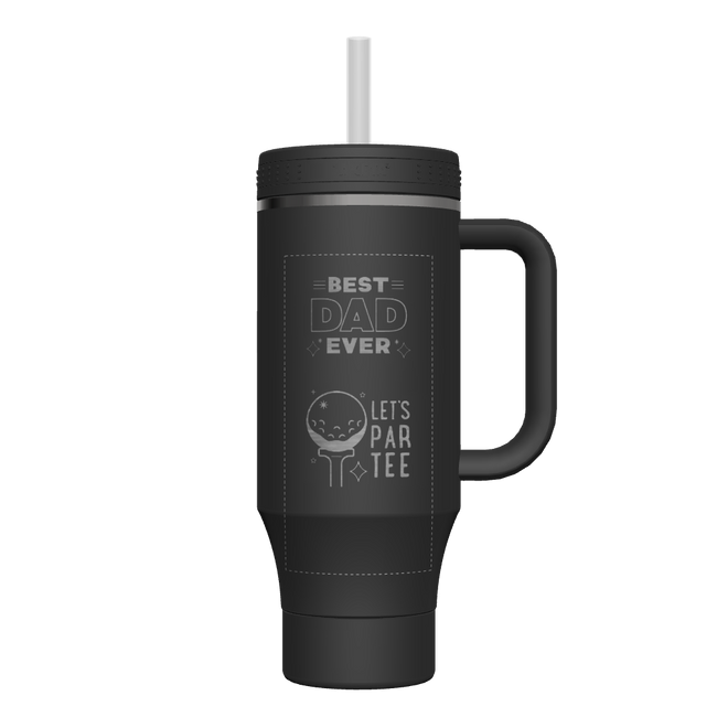 40 oz Straw Tumbler With Handle - customized