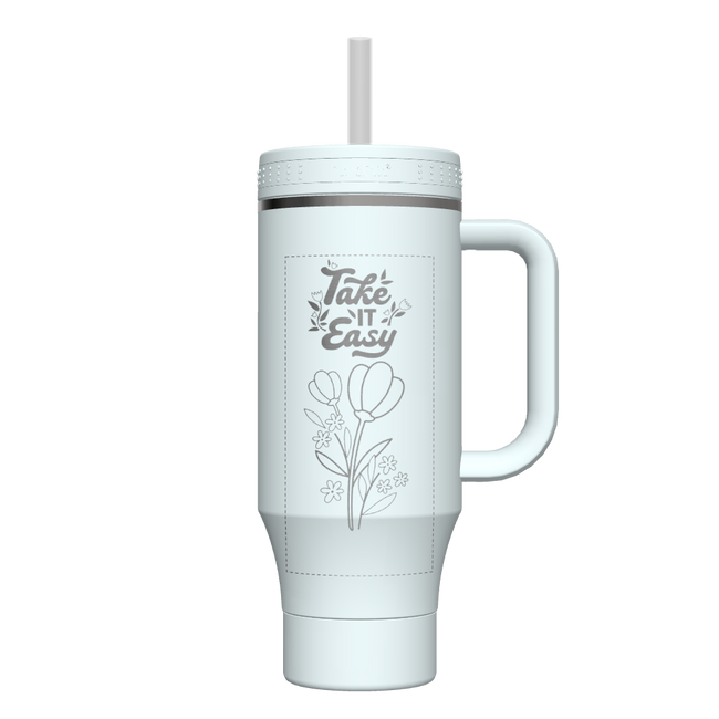 40 oz Straw Tumbler With Handle - customized