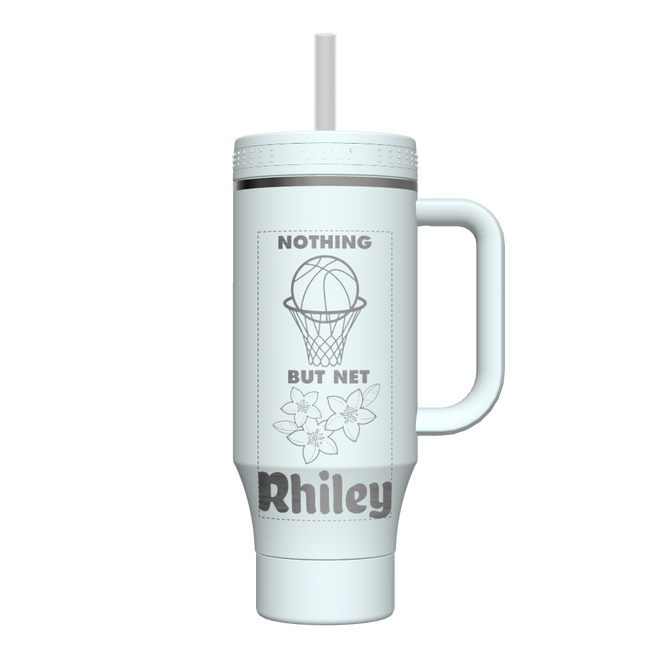 40 oz Straw Tumbler With Handle - customized