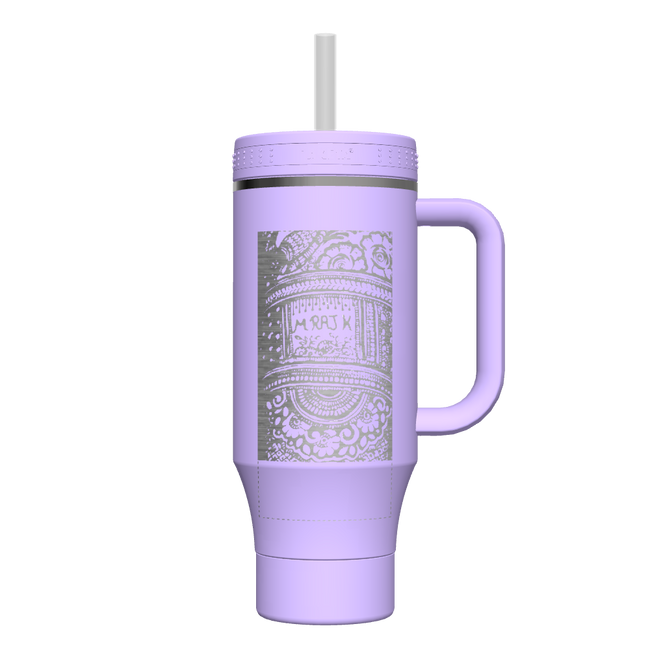 40 oz Straw Tumbler With Handle - customized