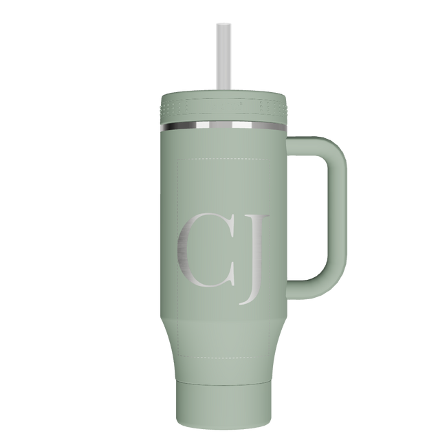 40oz Straw Tumbler With Handle - customized