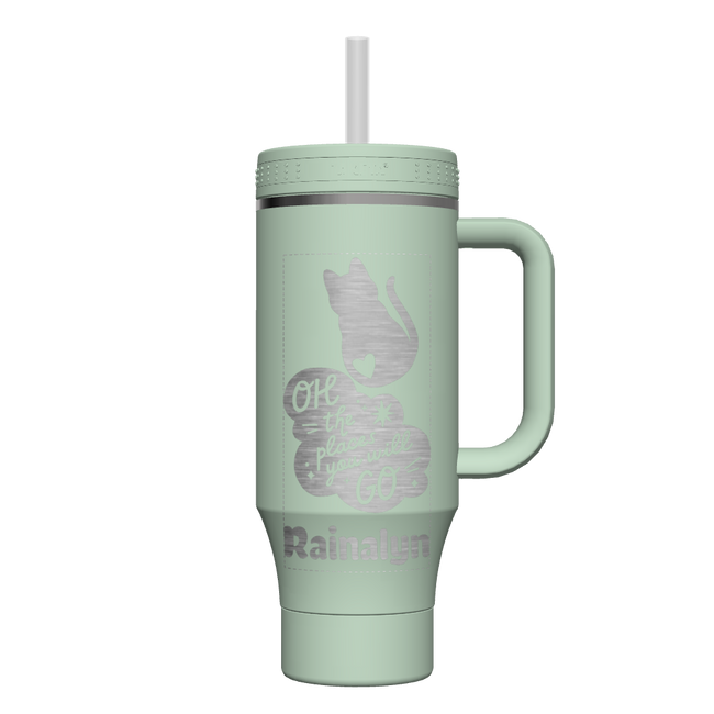 40 oz Straw Tumbler With Handle - customized