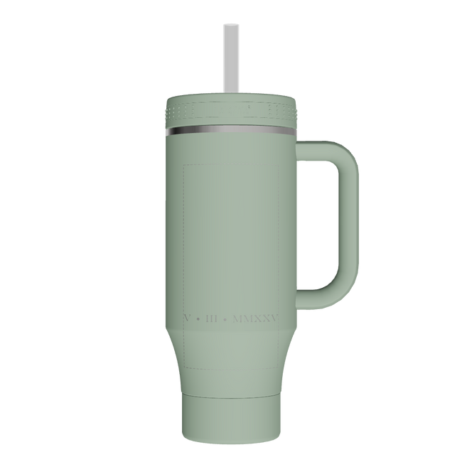 40 oz Straw Tumbler With Handle - customized