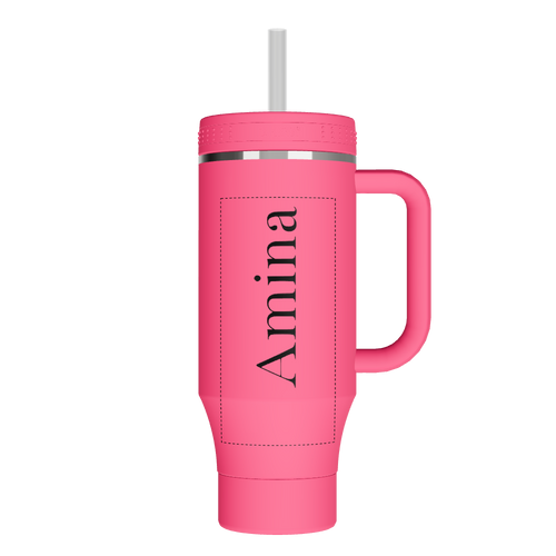 Straw Tumbler With Handle - customized