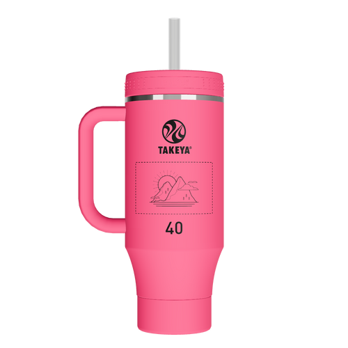 40oz Straw Tumbler With Handle - customized
