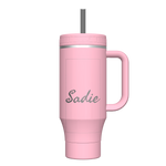 40 oz Tumbler with Handle Blush - customized