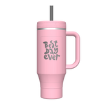 40 oz Tumbler with Handle Blush - customized