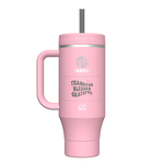 40 oz Tumbler with Handle Blush - customized