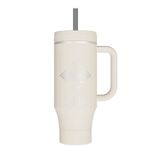 Straw Tumbler With Handle - customized