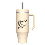 40oz Tumbler with Handle Oatmilk - customized