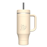 40oz Tumbler with Handle Oatmilk - customized