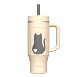 40oz Tumbler with Handle Oatmilk - customized