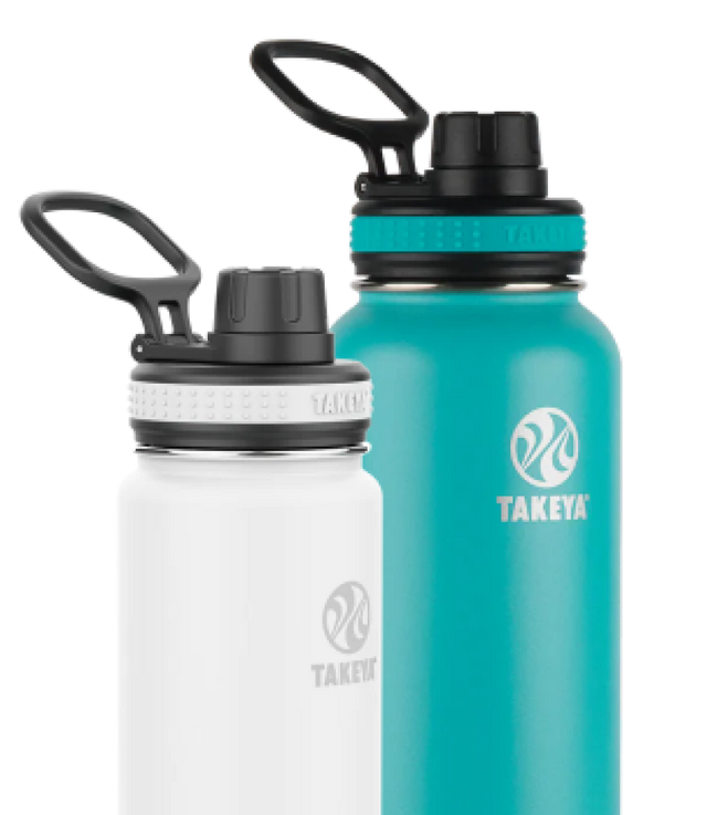 Takeya Originals Spout Water Bottle, Stainless Steel, Vacuum insulated, 32  oz, Graphite 