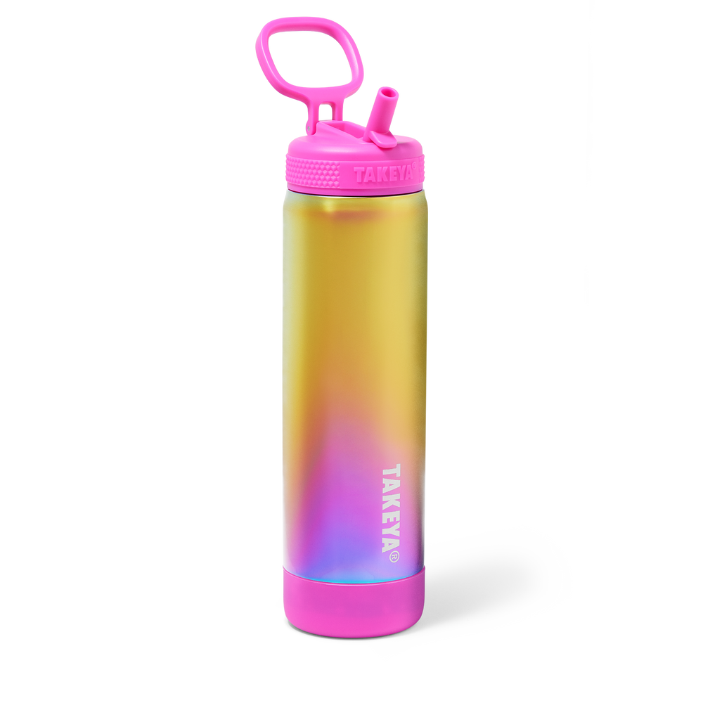 Aurora Water Bottle With Straw Lid