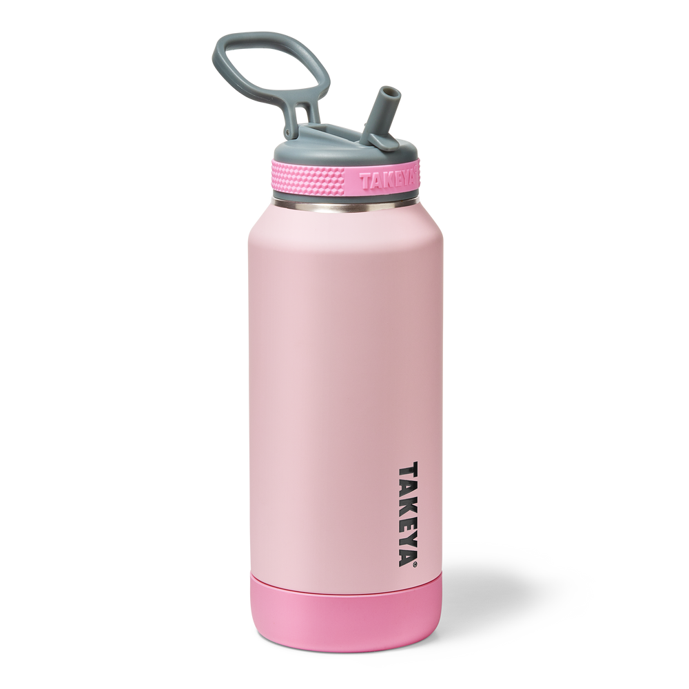 Sport Soft Touch Water Bottle With Straw Lid
