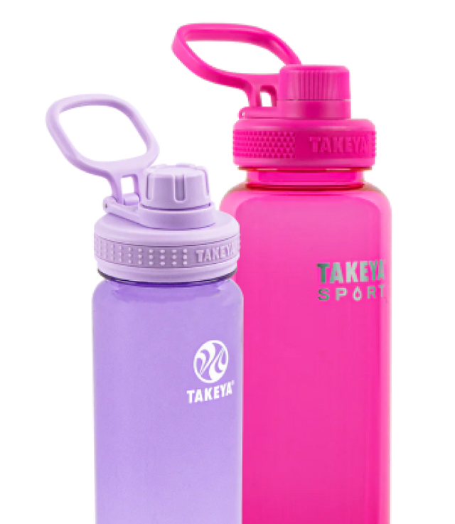 Takeya Tritan Plastic Spout Lid Water Bottle, Lightweight, Dishwasher safe,  32 oz, Ocean 