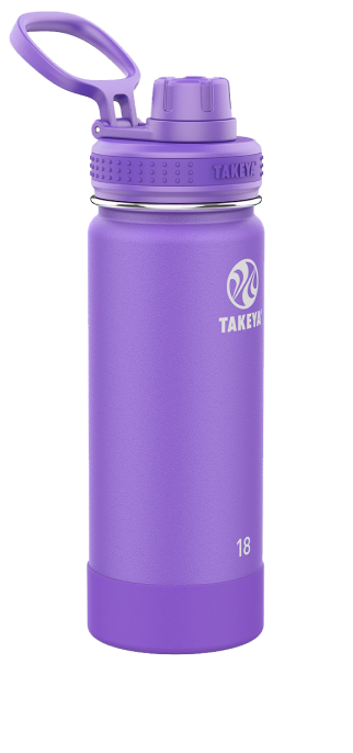 Takeya Actives 14 oz Kids Insulated Water Bottle w/ Straw Lid - Blackberry